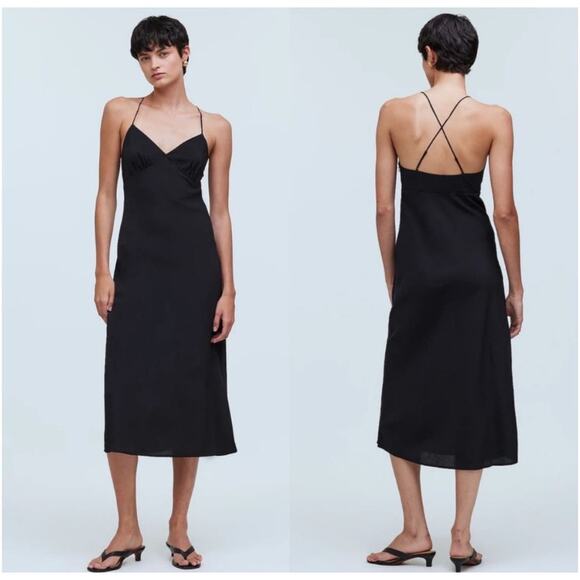 NWT Madewell The Layton Midi Slip Dress Size 2 V-Neck Sleeveless - Picture 1 of 10